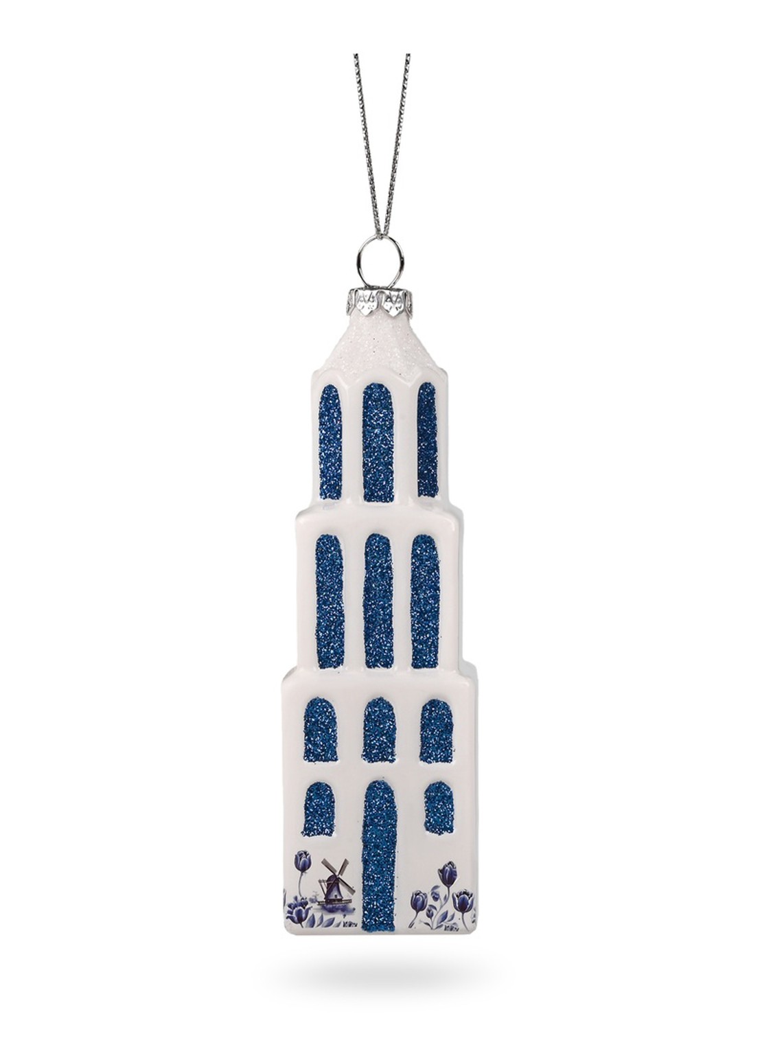 De Ballen Uit Domtoren kersthanger 13,6 cm - voorkant blauw