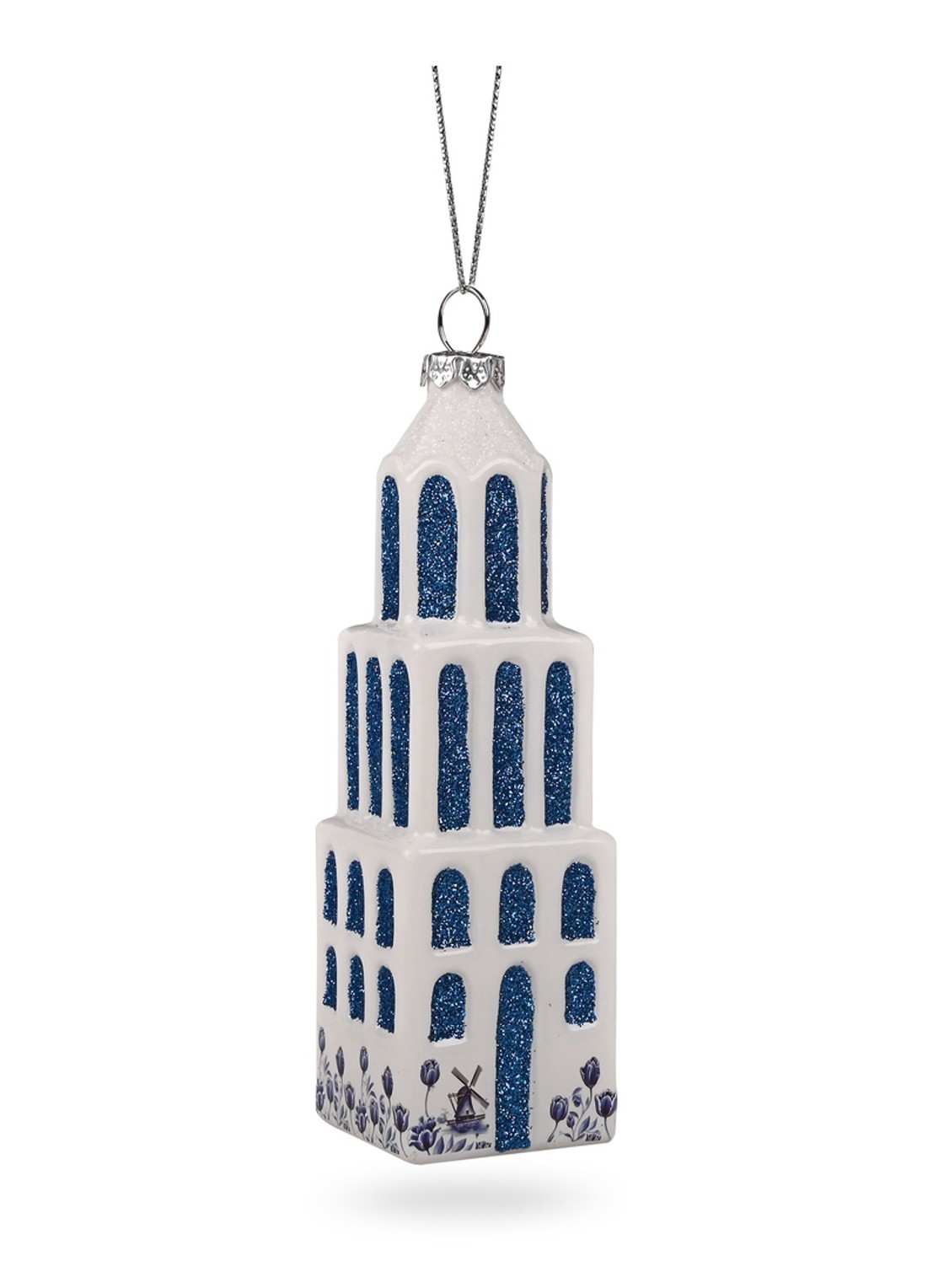 De Ballen Uit Domtoren kersthanger 13,6 cm - voorkant 2 blauw