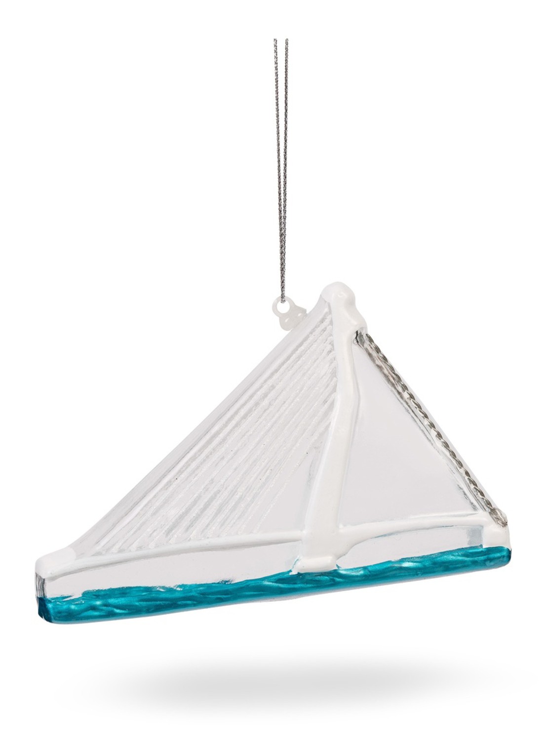 De Ballen Uit Erasmusbrug kersthanger 6  cm - voorkant 2 wit