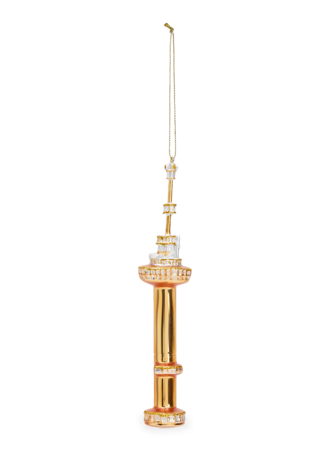 De Ballen Uit Euromast kersthanger 17 cm - voorkant goud