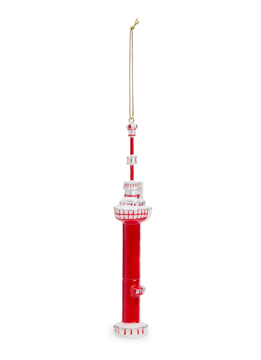 De Ballen Uit Euromast kersthanger 17 cm - voorkant 2 rood