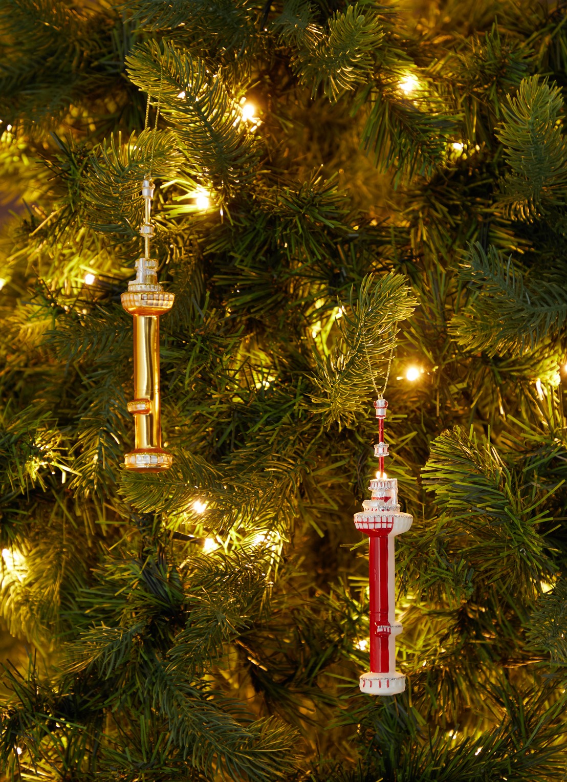De Ballen Uit Euromast kersthanger 17 cm - voorkant 3 rood