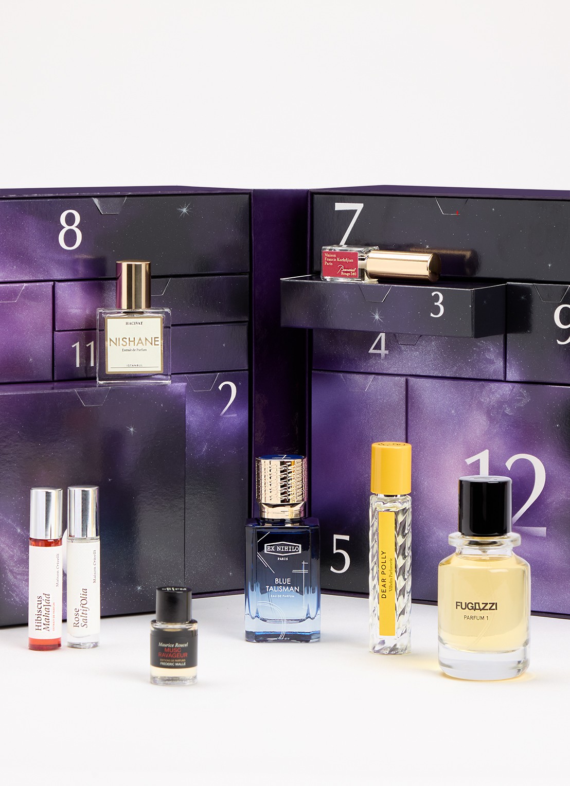 de Bijenkorf 12 dagen geuren adventskalender 2025 t.w.v €880 - detail 4 paars