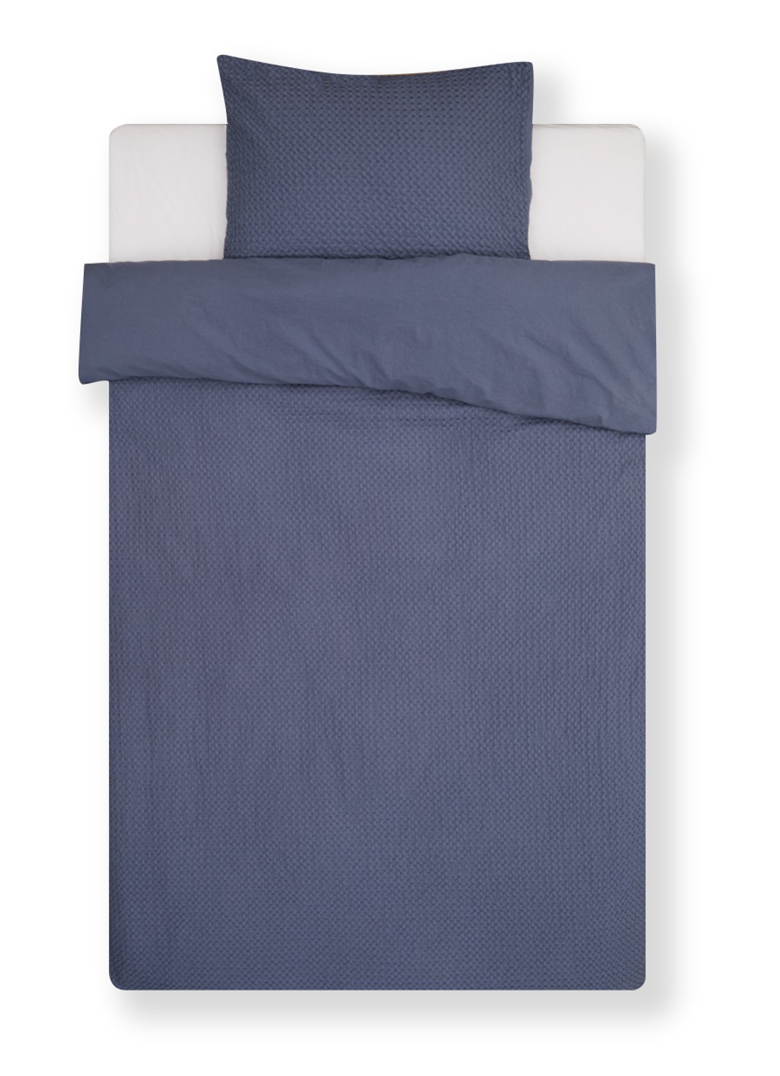 de Bijenkorf Home Dekbedovertrekset van  katoen - inclusief kussenslopen - voorkant 2 blauw