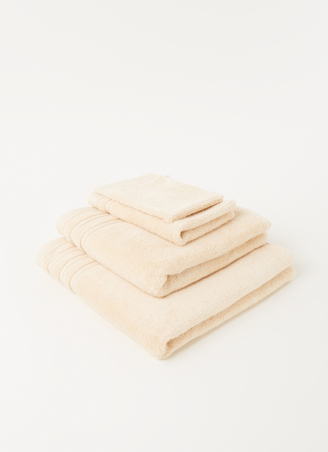de Bijenkorf Home Evolution badhanddoek - 580 gr/m2 - 60 x 110 cm - detail zand