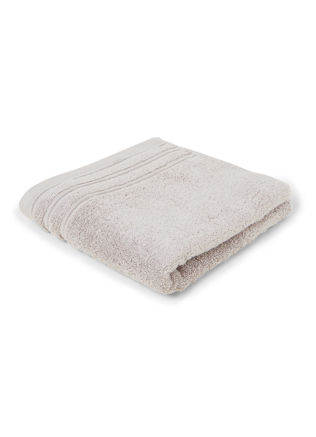 de Bijenkorf Home Evolution badhanddoek - 580 gr/m2 - 60 x 110 cm - voorkant 3 lichtgrijs