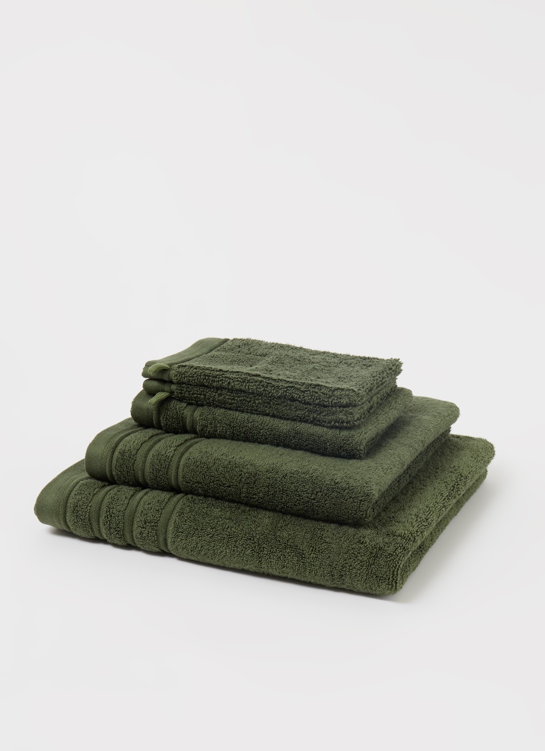 de Bijenkorf Home Evolution badhanddoek - 580 gr/m2 - 60 x 110 cm - detail 3 donkergroen