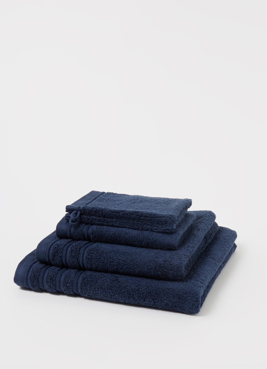 de Bijenkorf Home Evolution badhanddoek - 580 gr/m2 - 60 x 110 cm - detail 3 donkerblauw