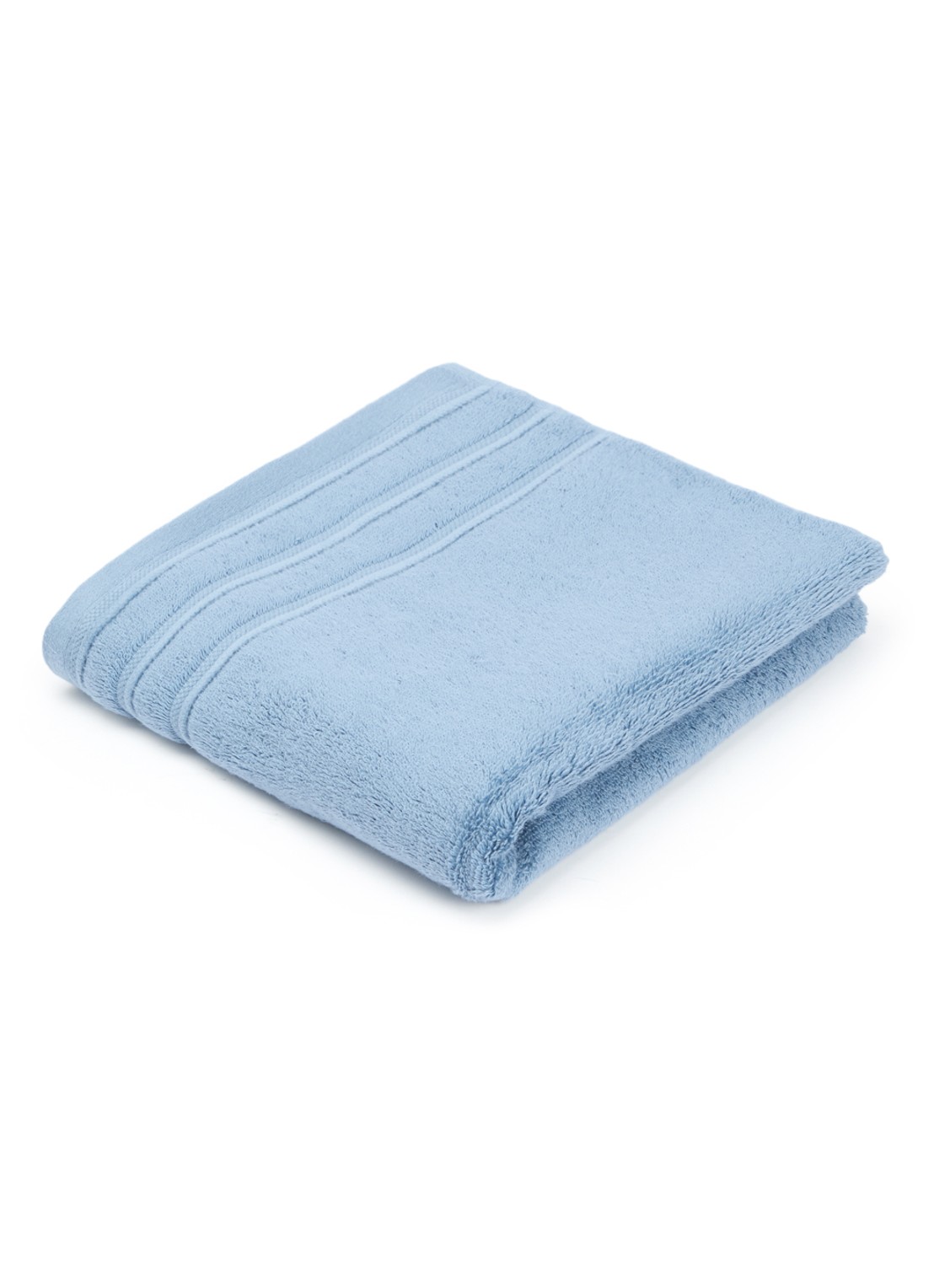 de Bijenkorf Home Evolution badhanddoek - 580 gr/m2 - 60 x 110 cm - voorkant lichtblauw