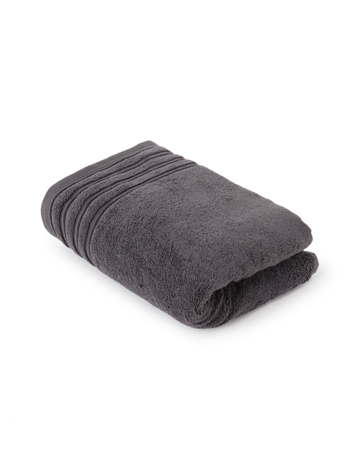de Bijenkorf Home Evolution badlaken - 580 gr/m2 - 100 x 150 cm - voorkant antraciet
