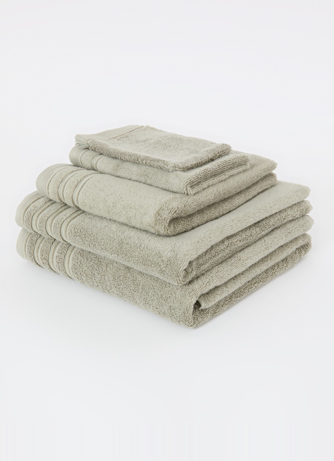 de Bijenkorf Home Evolution badlaken - 580 gr/m2 - 100 x 150 cm - voorkant 3 groen