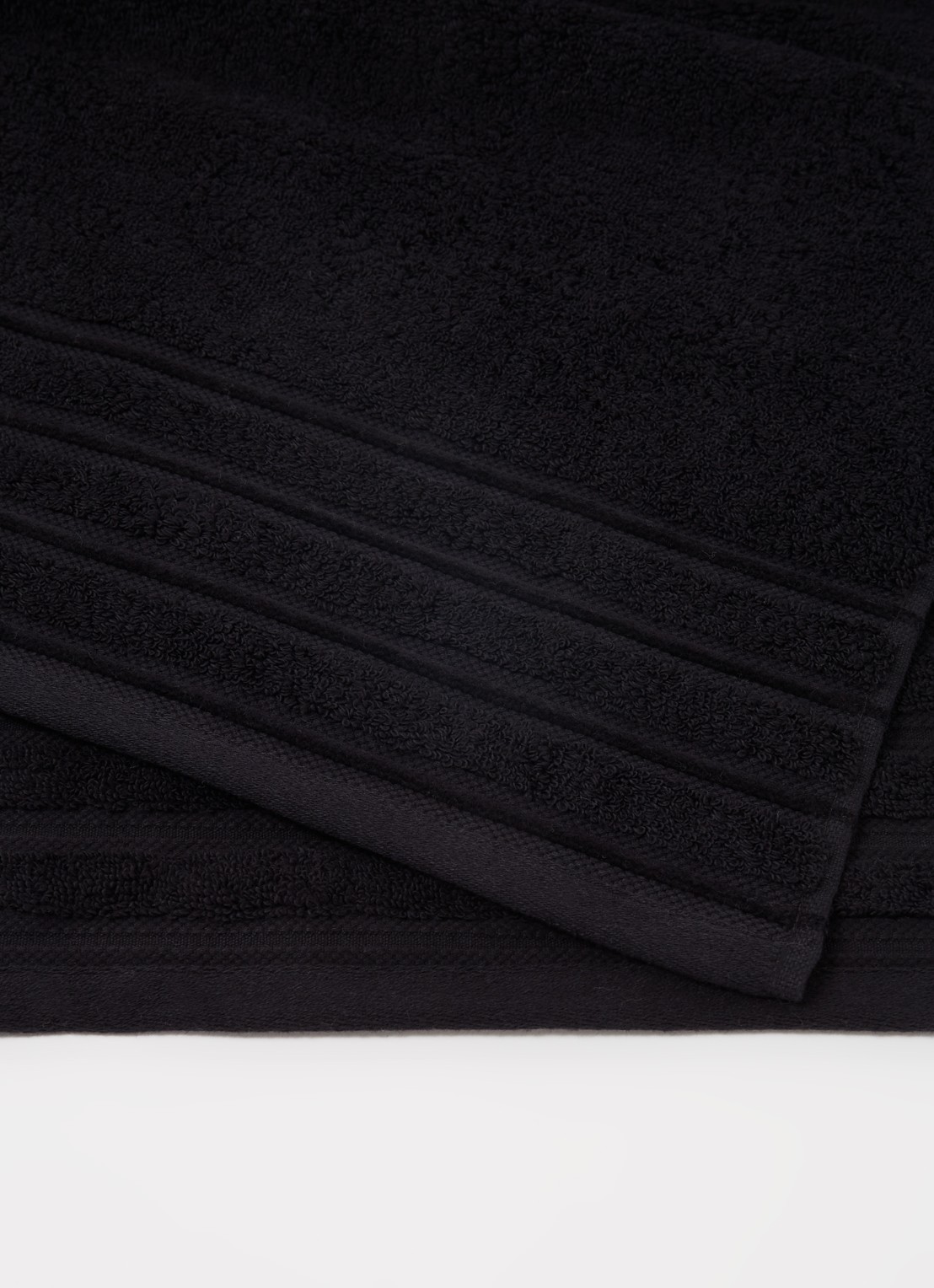 de Bijenkorf Home Evolution badlaken - 580 gr/m2 - 70 x 140 cm - detail 2 zwart
