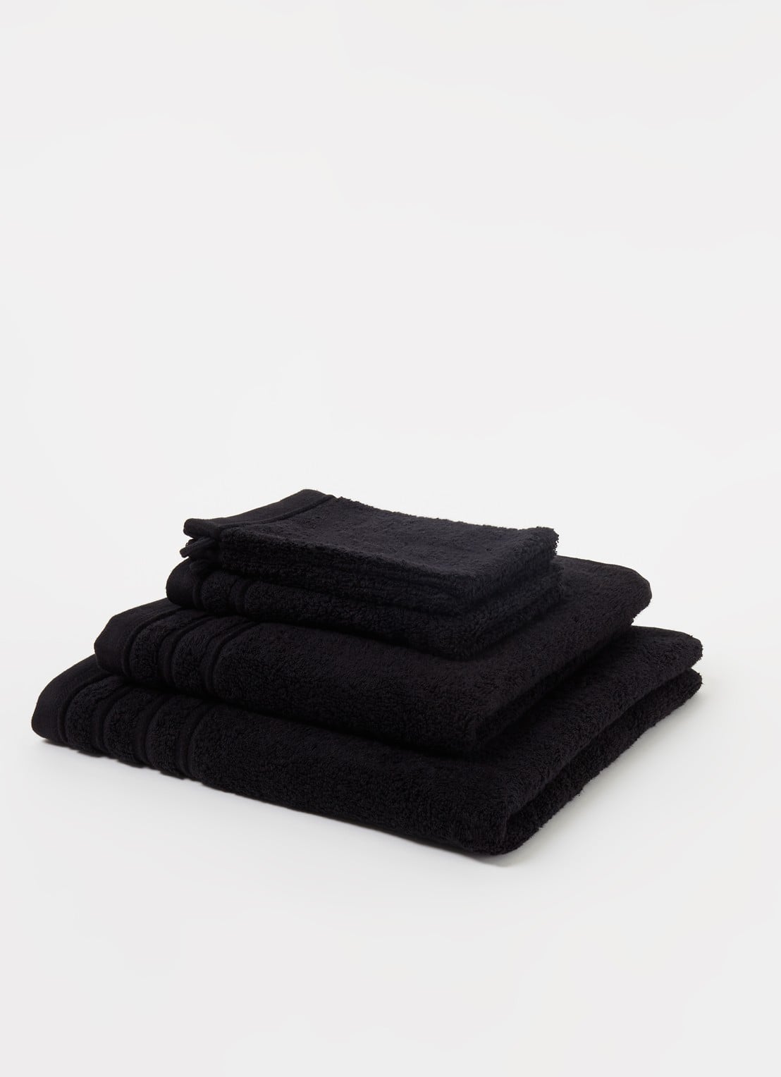 de Bijenkorf Home Evolution gastendoek - 580 gr/m2 - 30 x 50 cm - detail zwart
