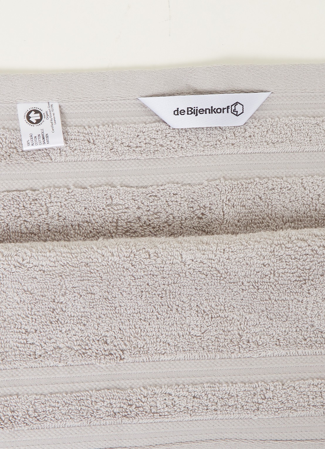 de Bijenkorf Home Evolution gastendoek - 580 gr/m2 - 30 x 50 cm - detail 4 lichtgrijs