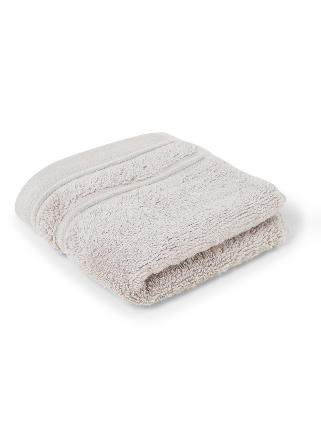 de Bijenkorf Home Evolution gastendoek - 580 gr/m2 - 30 x 50 cm - voorkant lichtgrijs
