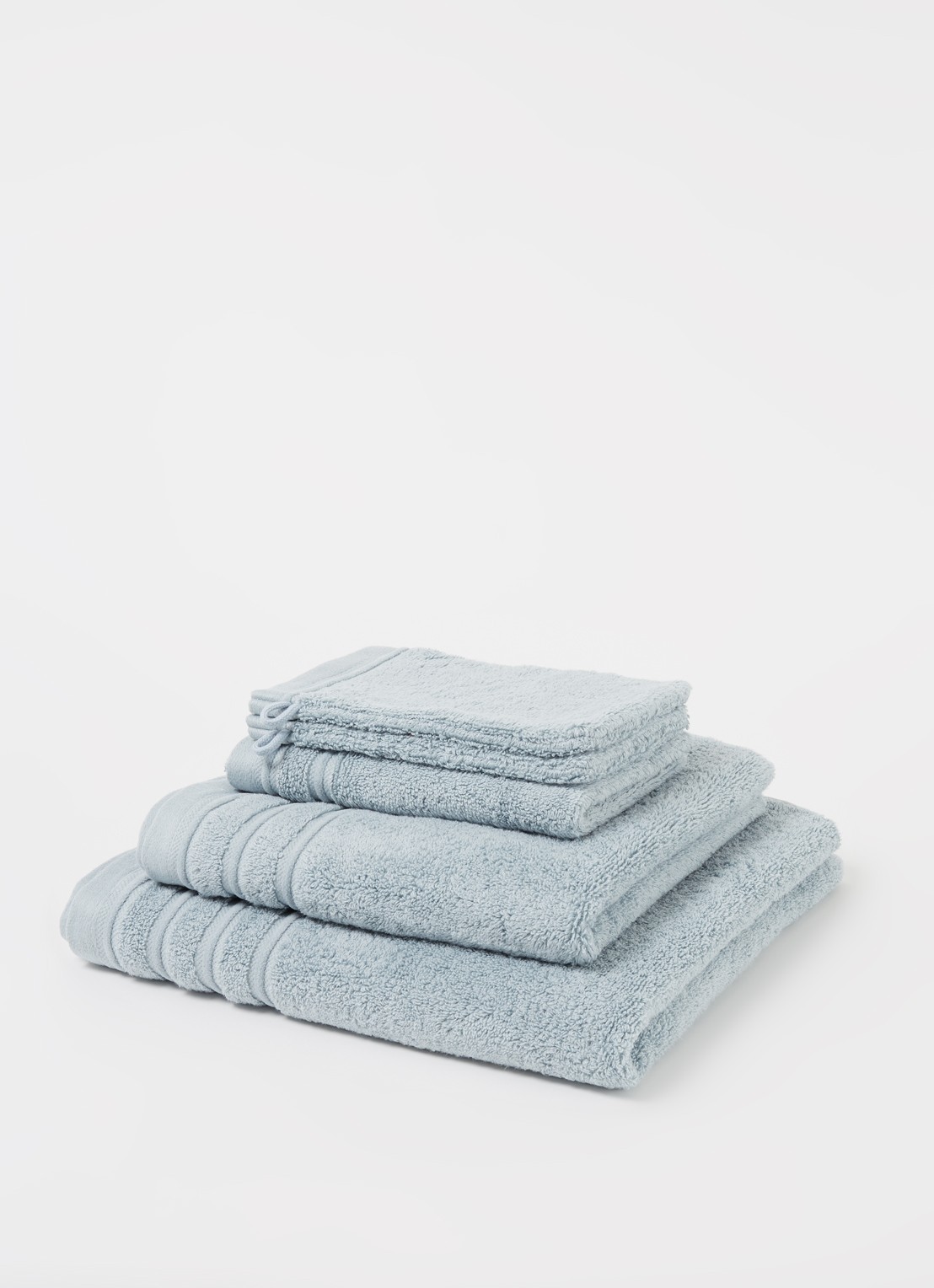 de Bijenkorf Home Evolution gastendoek - 580 gr/m2 - 30 x 50 cm - detail lichtblauw