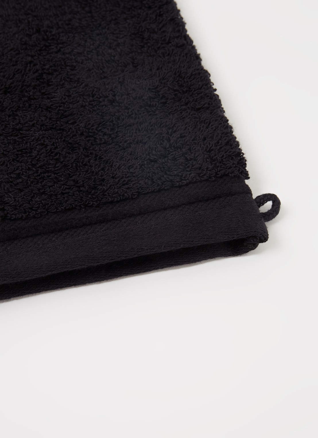 de Bijenkorf Home Evolution washand- 580 gr/m2 - 16 x 21 cm set van 2 - detail 4 zwart