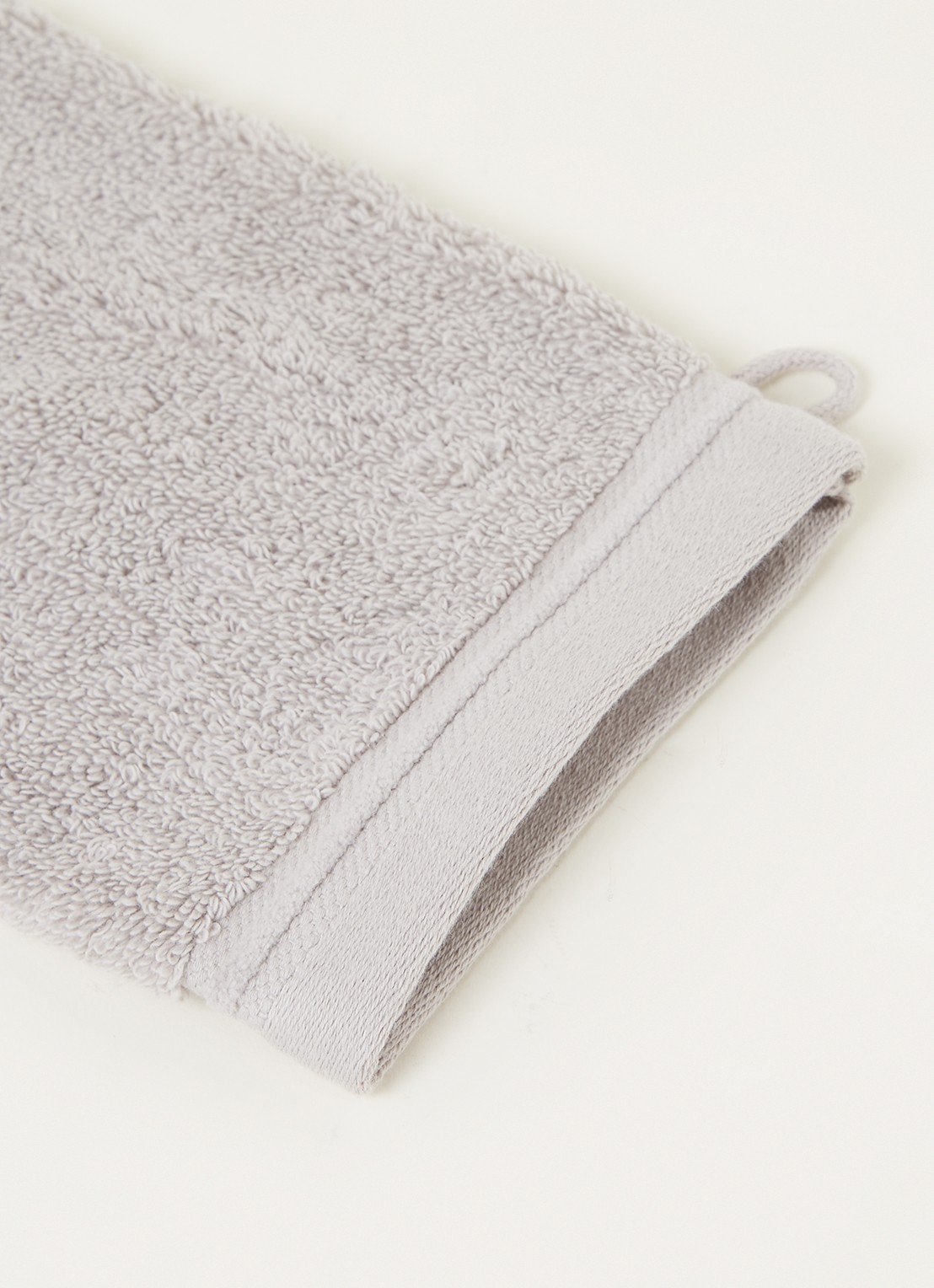de Bijenkorf Home Evolution washand- 580 gr/m2 - 16 x 21 cm set van 2 - detail 4 grijs