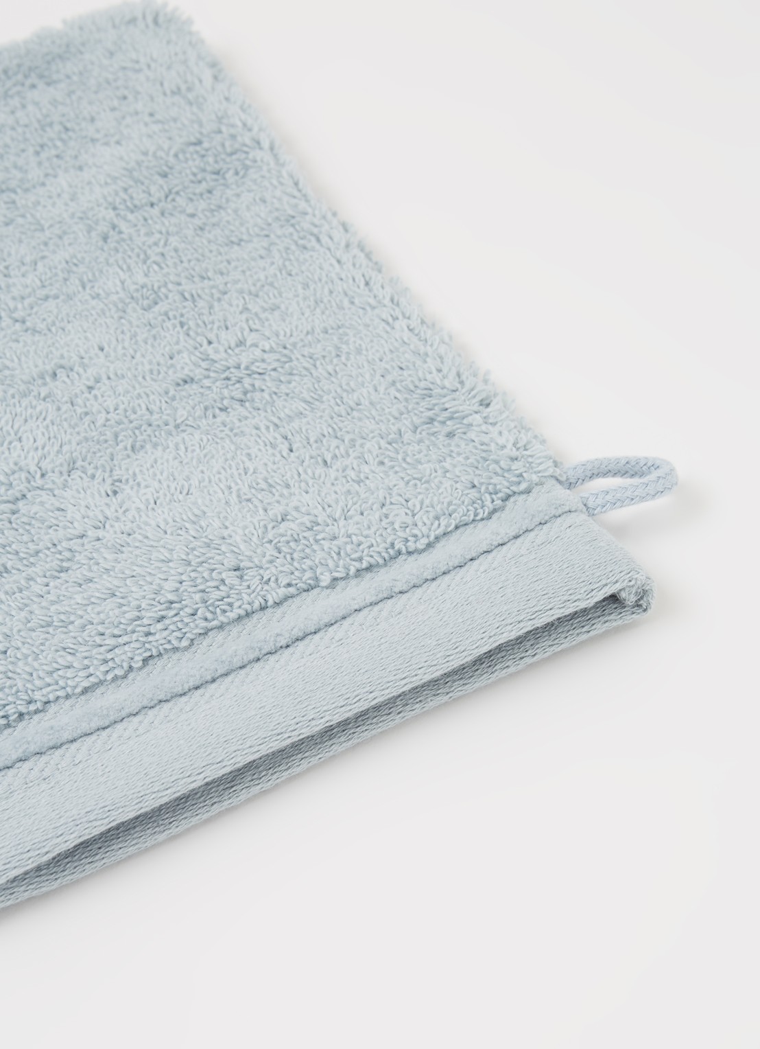 de Bijenkorf Home Evolution washand- 580 gr/m2 - 16 x 21 cm set van 2 - detail 2 lichtblauw