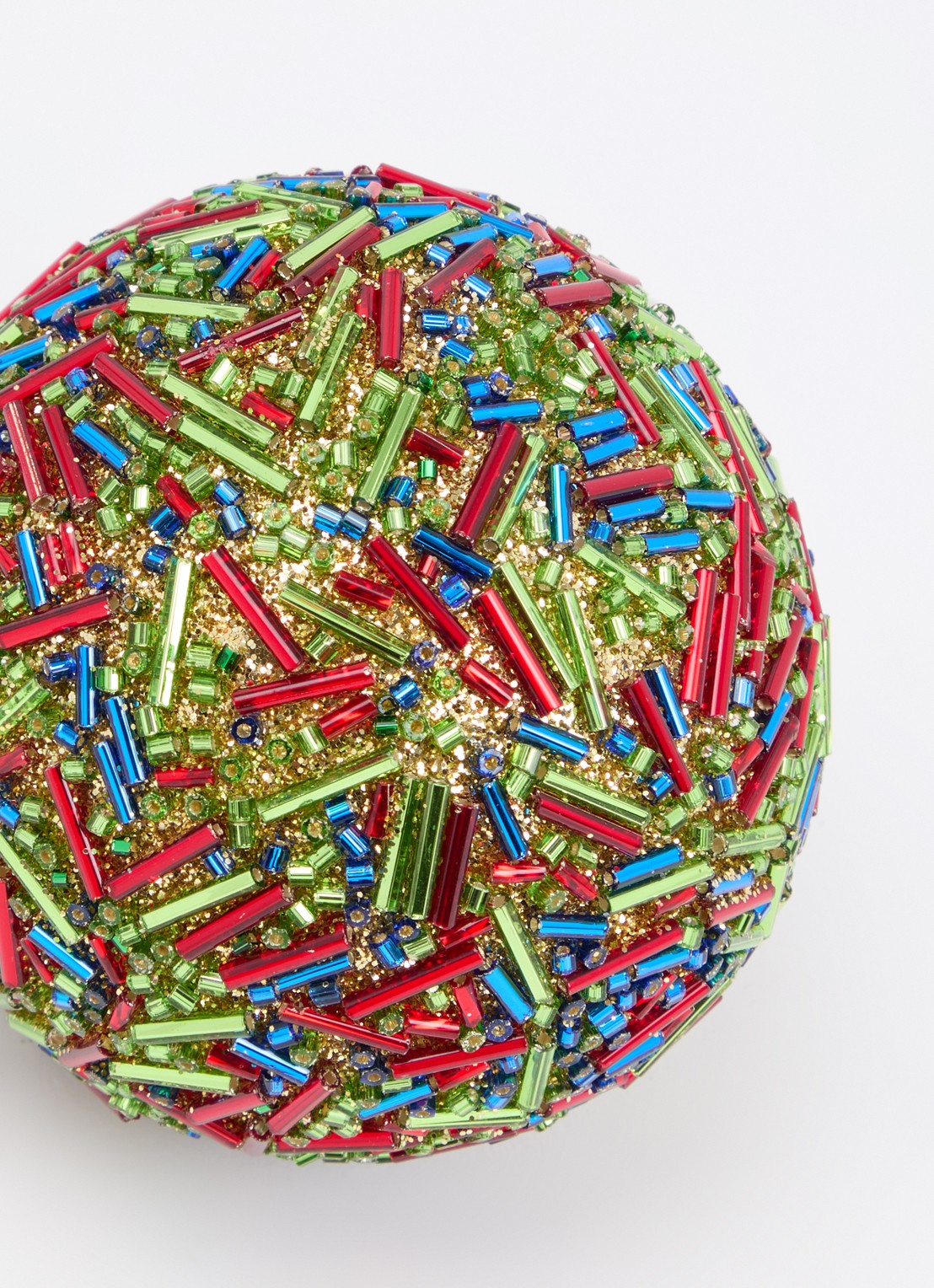 de Bijenkorf Home Hagel kerstbal 8 cm - detail 3 groen