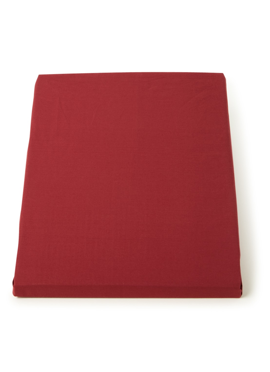 de Bijenkorf Home  hoeslaken van katoen perkal 200TC, hoekhoogte 30 cm - voorkant 2 steenrood