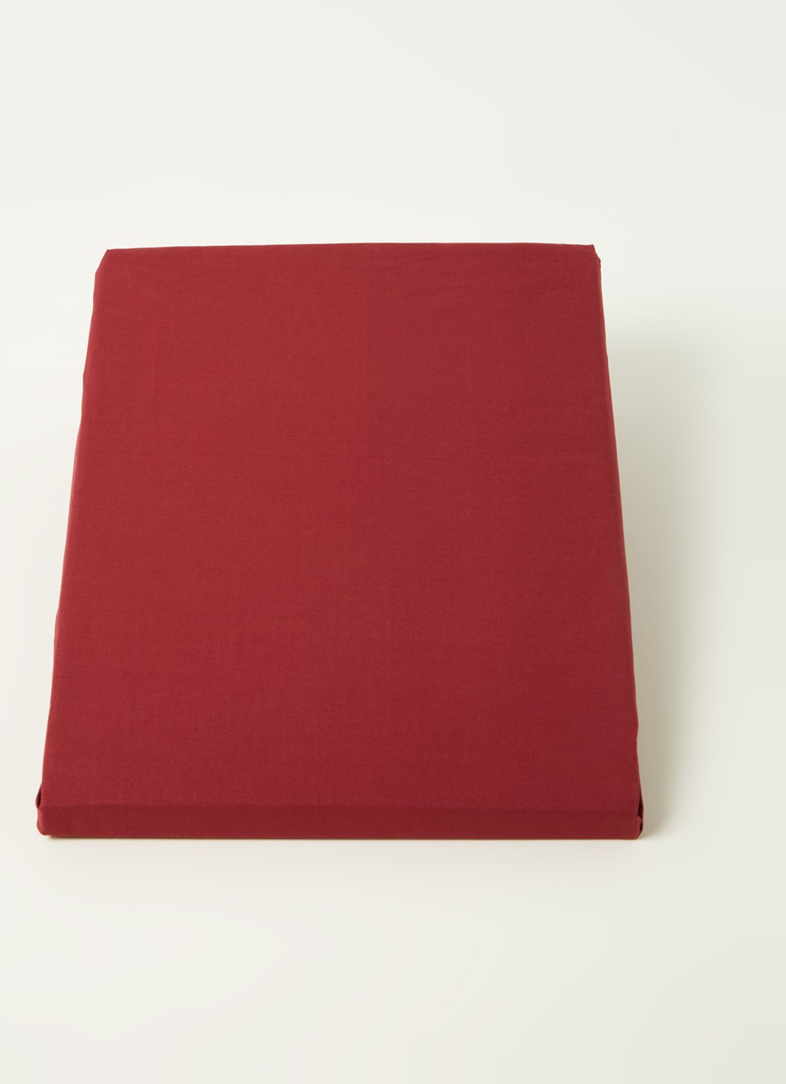 de Bijenkorf Home  hoeslaken van katoen perkal 200TC, hoekhoogte 30 cm - voorkant 3 steenrood