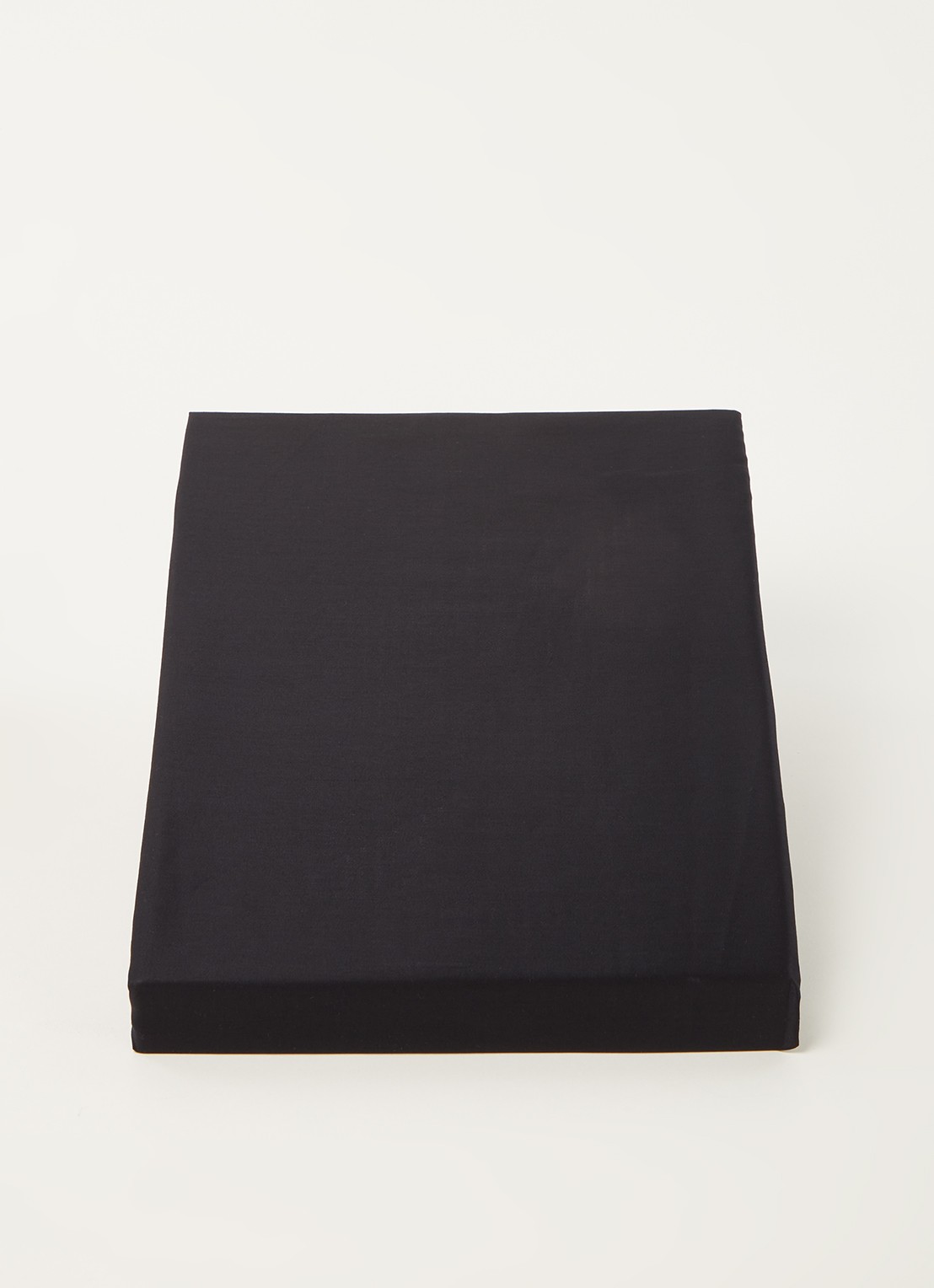 de Bijenkorf Home  hoeslaken van  katoensatijn 300TC, hoekhoogte 30 cm - voorkant 3 zwart