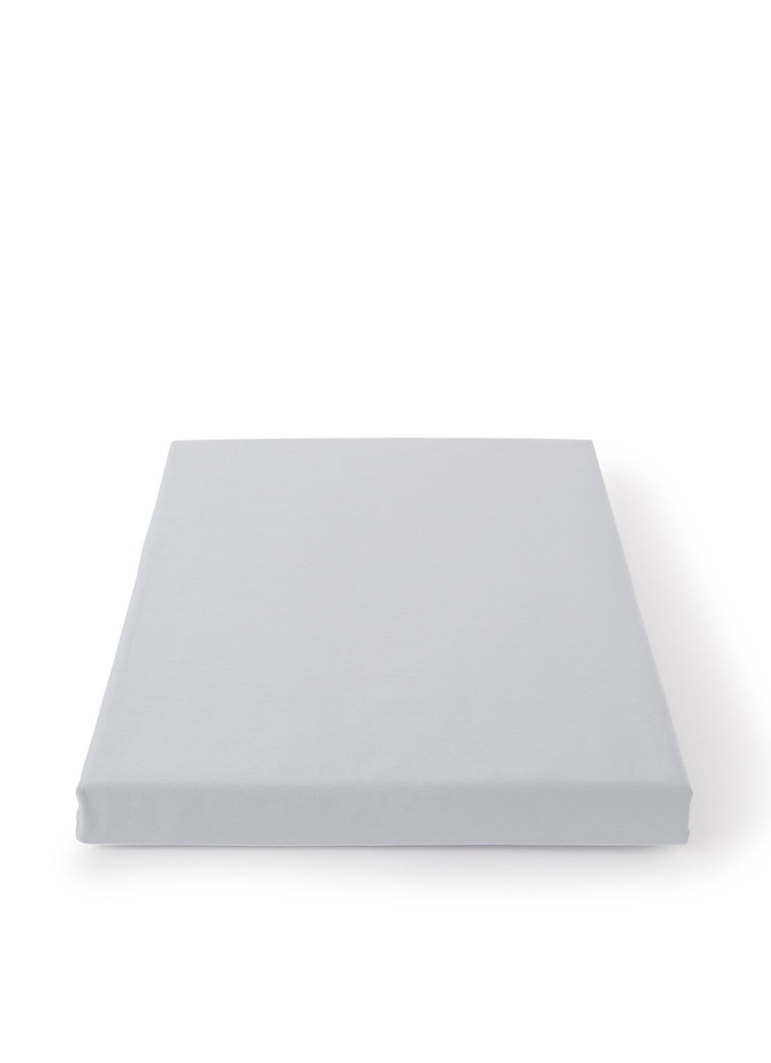 de Bijenkorf Home Hoeslaken van  katoensatijn 300TC, hoekhoogte 30 cm - voorkant lichtgrijs