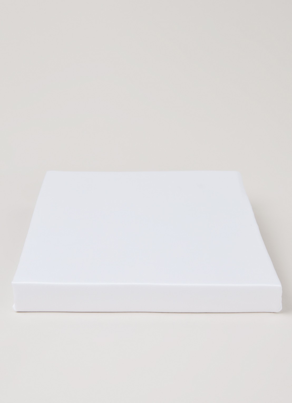 de Bijenkorf Home   katoensatijn hoeslaken 300TC, hoekhoogte 10 cm - voorkant 2 wit
