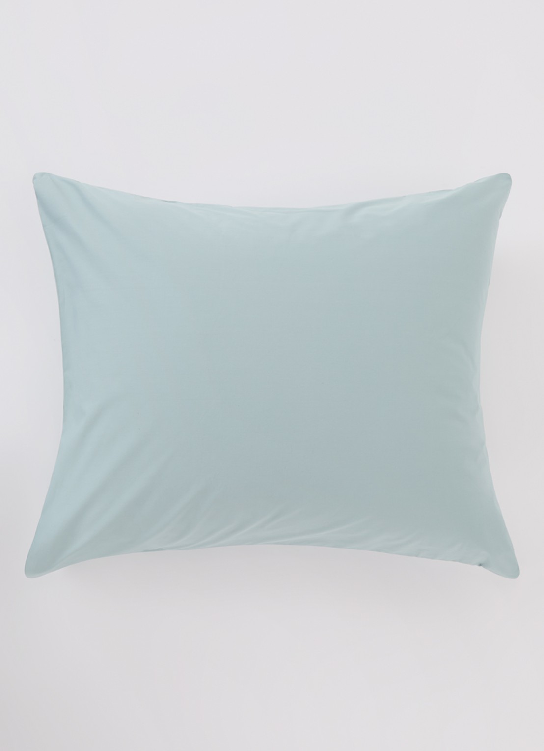 de Bijenkorf Home  kussensloop van  katoen 200TC in 2-pack - detail lichtblauw