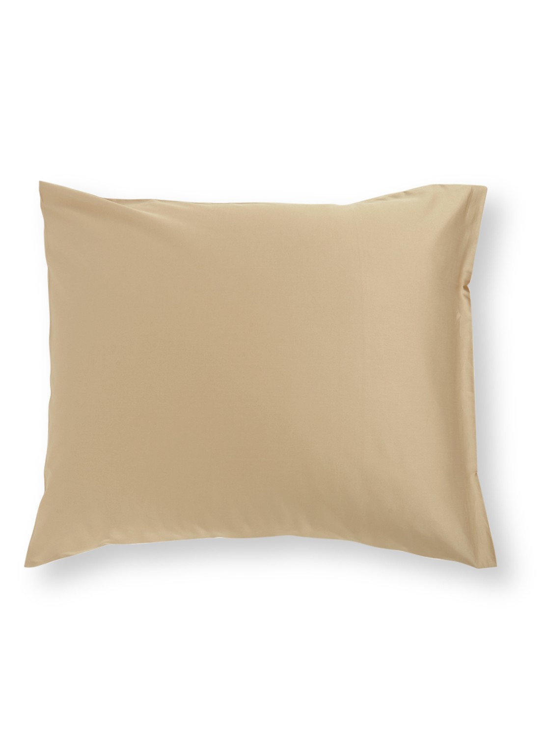 de Bijenkorf Home  kussensloop van  katoensatijn 300TC in 2-pack  - voorkant beige