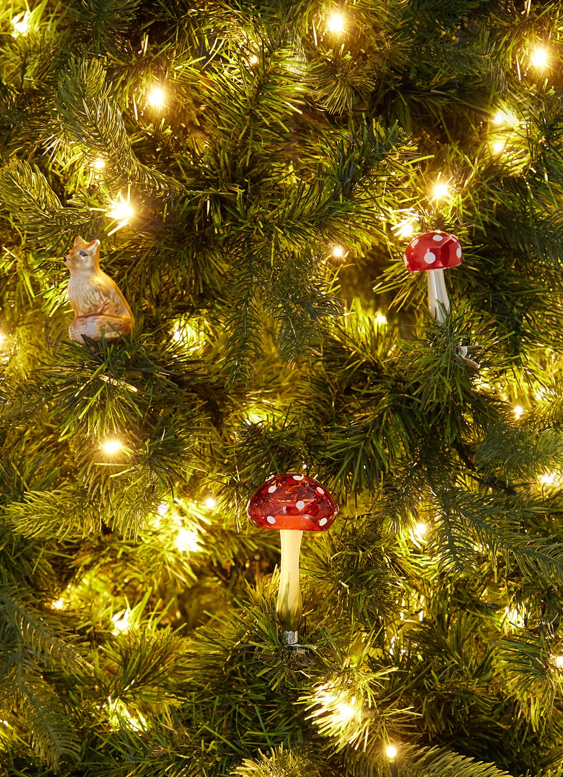 de Bijenkorf Home Paddenstoel kerstornament 11 cm - voorkant 2 rood