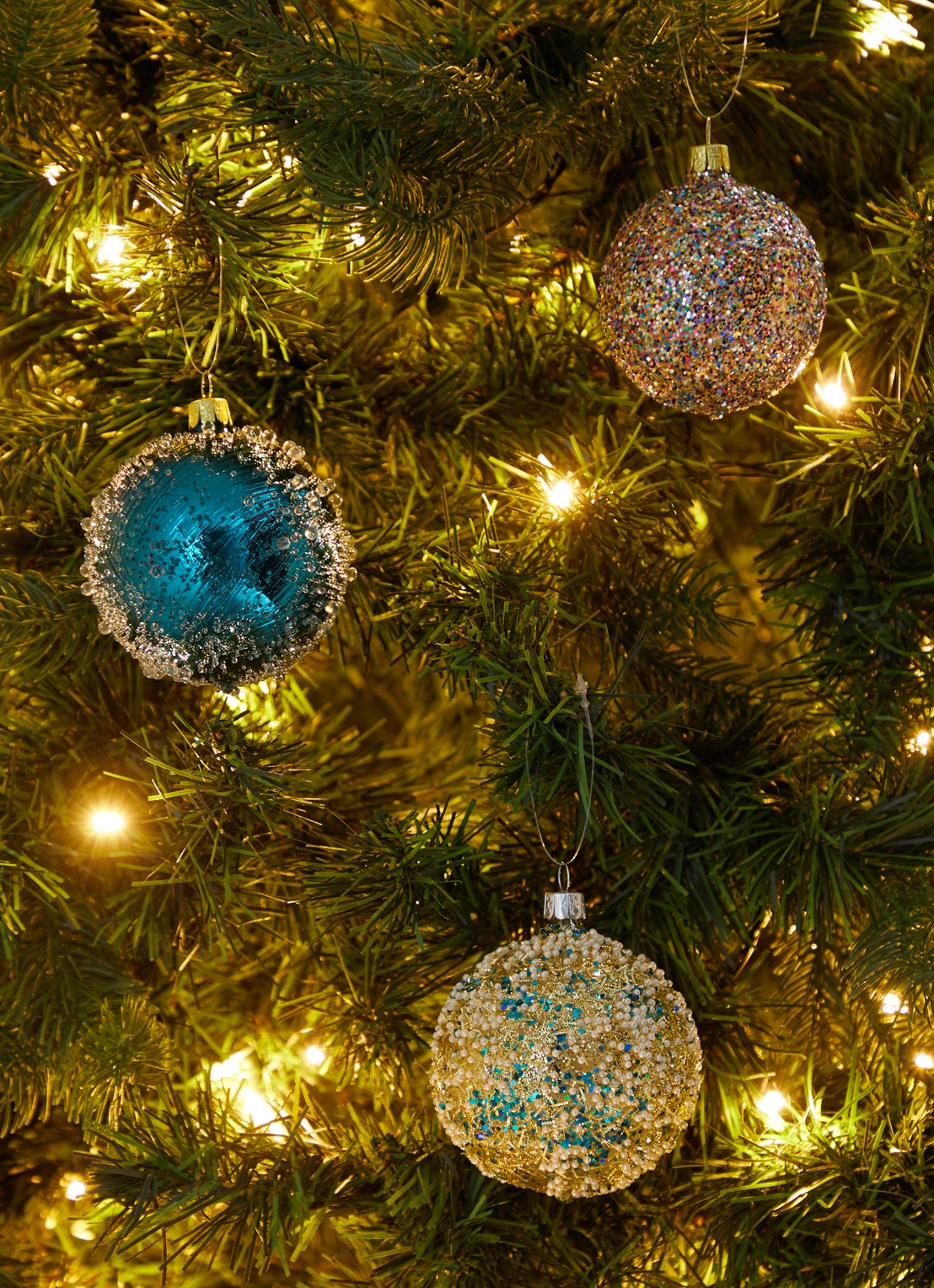de Bijenkorf Home Parel Party kerstbal 8 cm - voorkant 2 groen