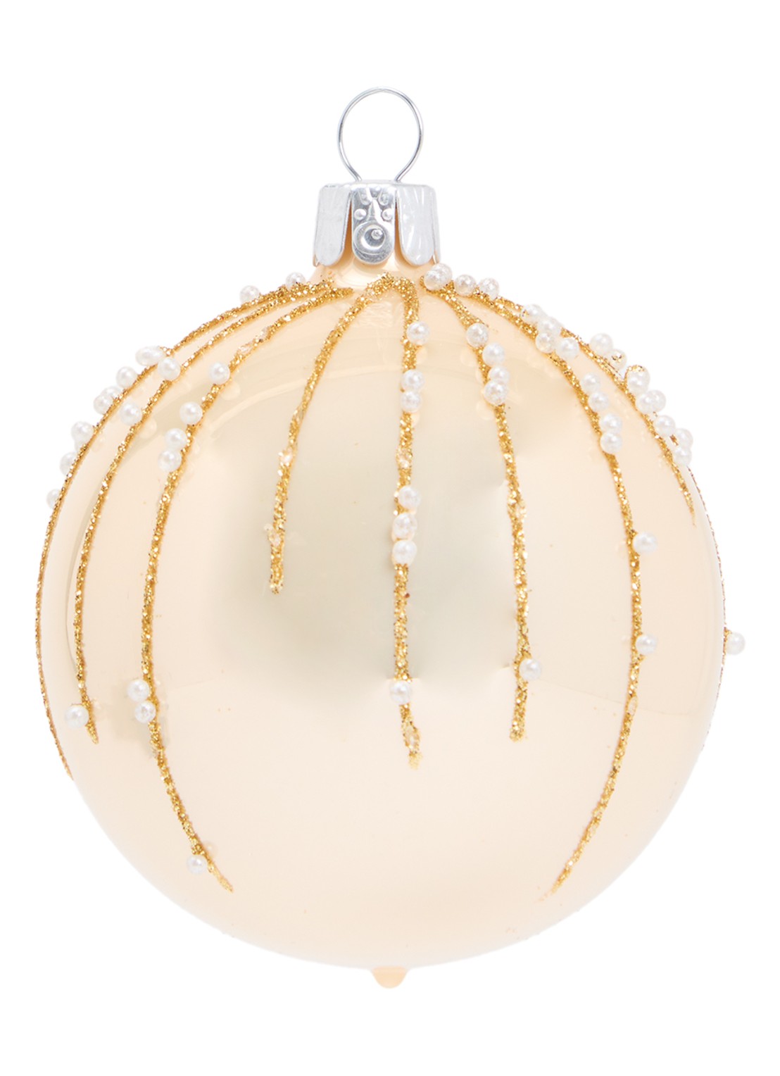 de Bijenkorf Home Regen kerstbal 7 cm - voorkant 2 goud