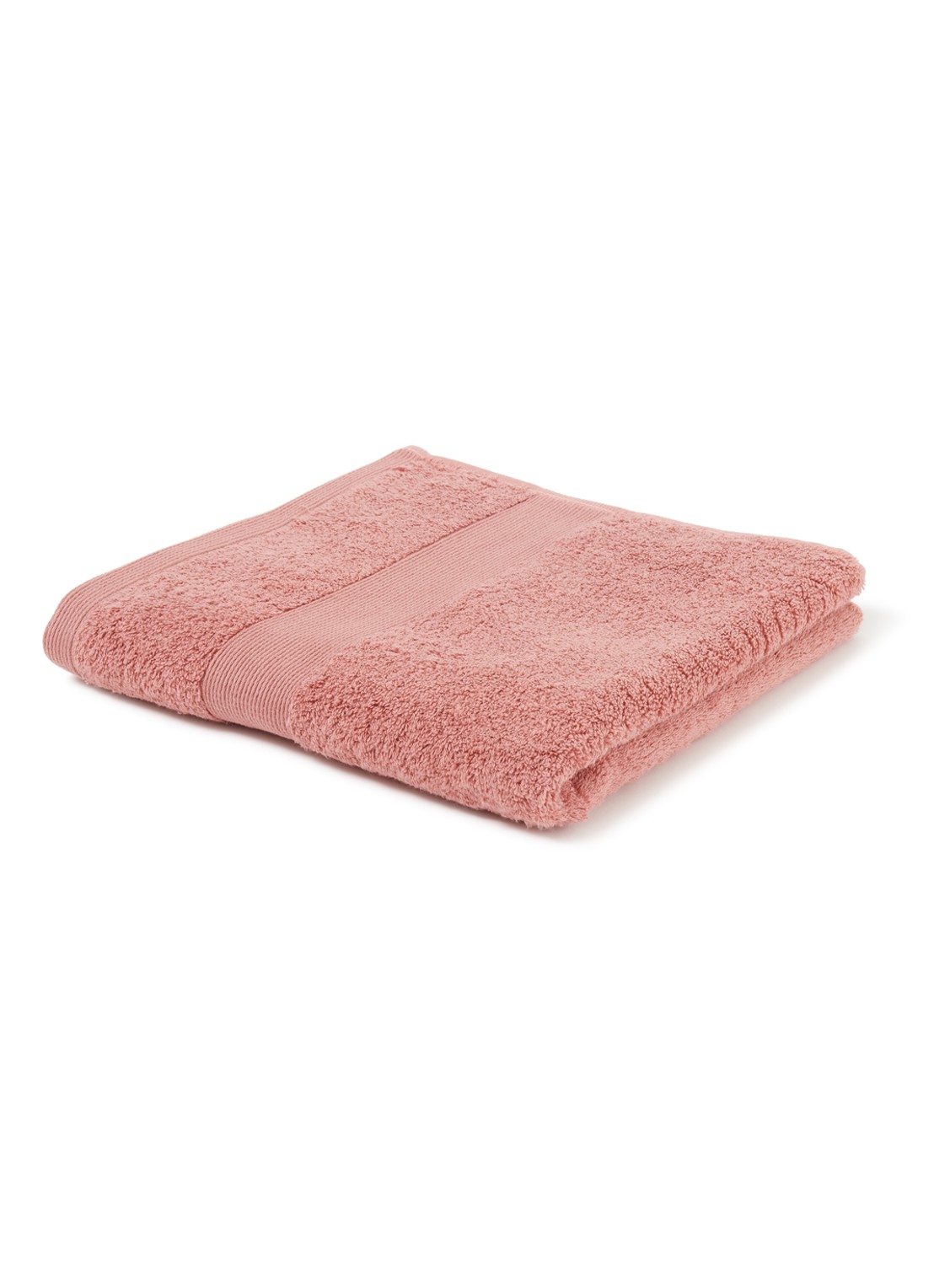 de Bijenkorf Home  Softness badhanddoek - 600 gr/m2 - 60 x 110 cm - voorkant roze