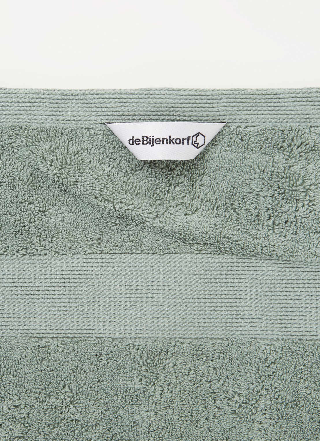 de Bijenkorf Home  Softness badhanddoek - 600 gr/m2 - 60 x 110 cm - detail 3 zeegroen