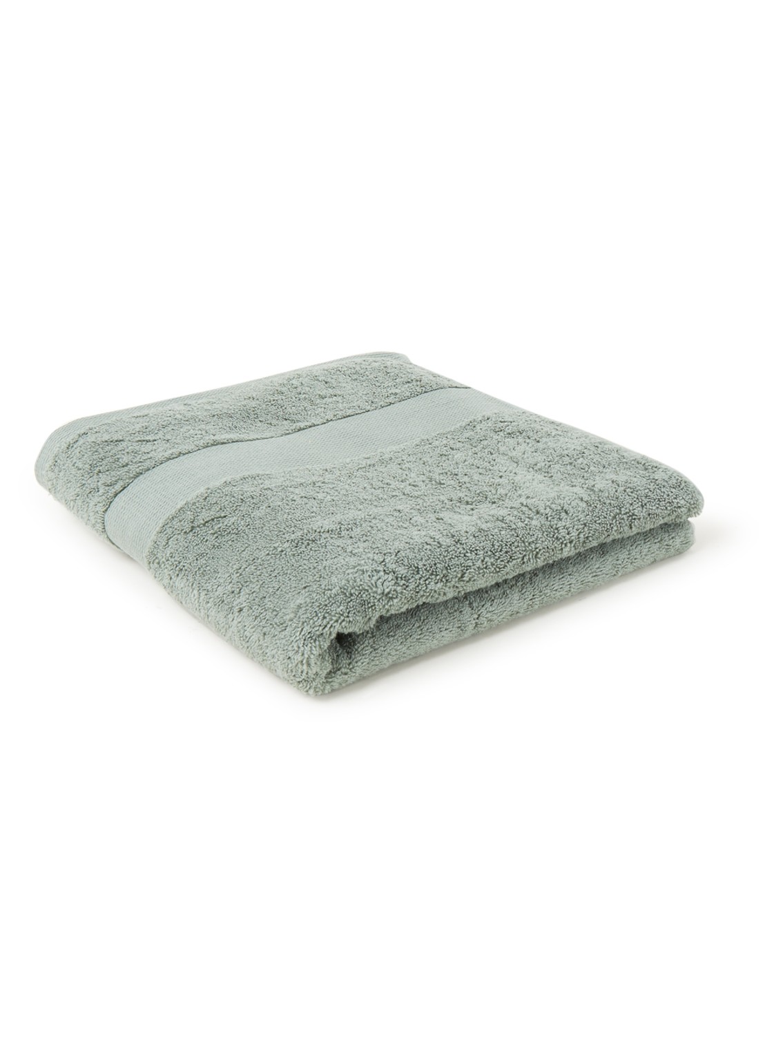 de Bijenkorf Home  Softness badhanddoek - 600 gr/m2 - 60 x 110 cm - voorkant zeegroen