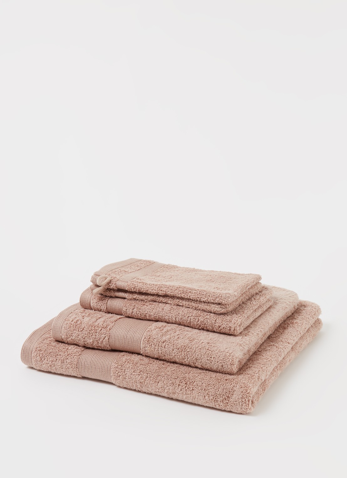 de Bijenkorf Home  Softness badlaken - 600 gr/m2 - 70 x 140 cm - detail taupe