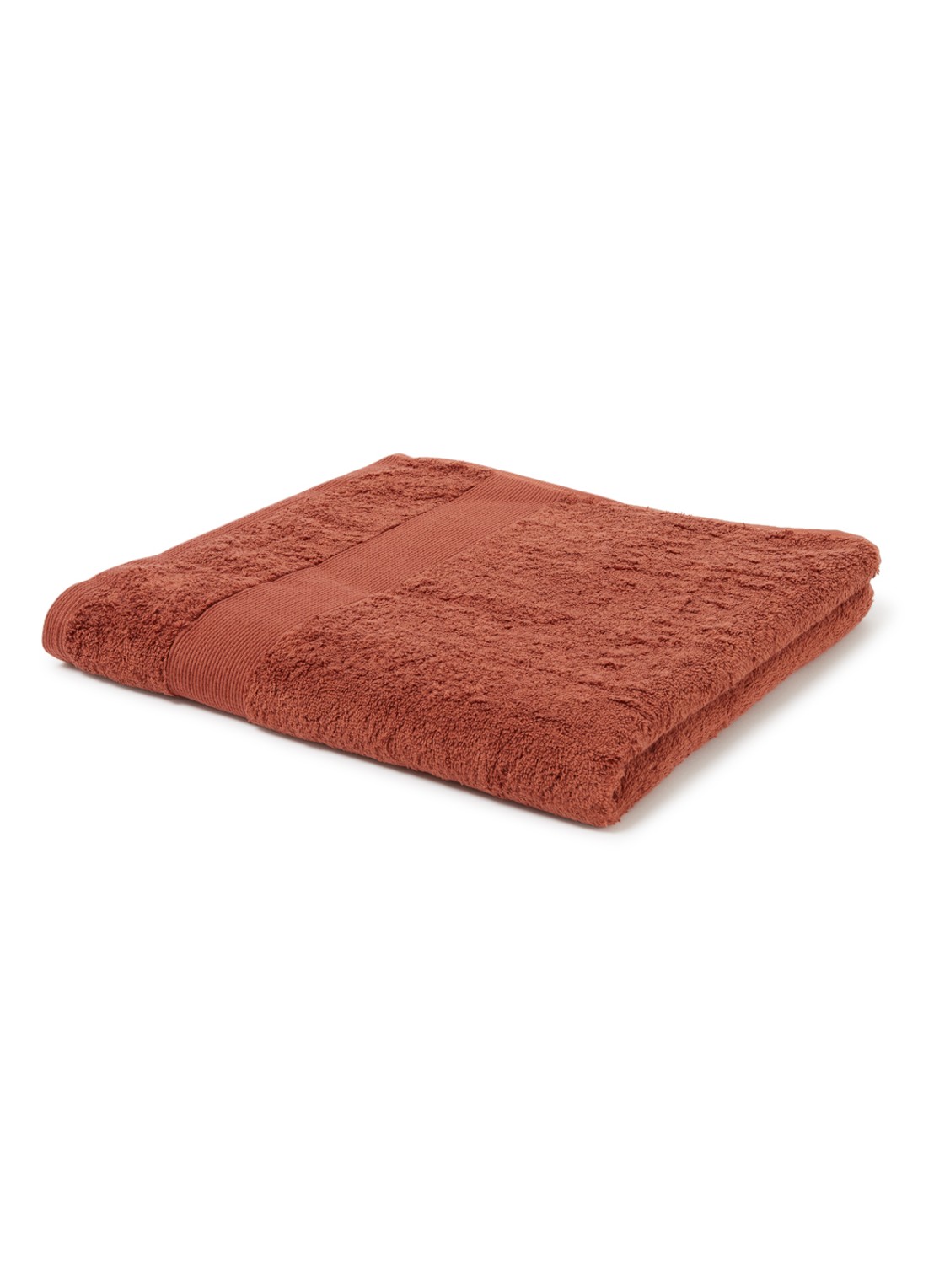 de Bijenkorf Home  Softness badlaken - 600 gr/m2 - 70 x 140 cm - voorkant kastanjebruin