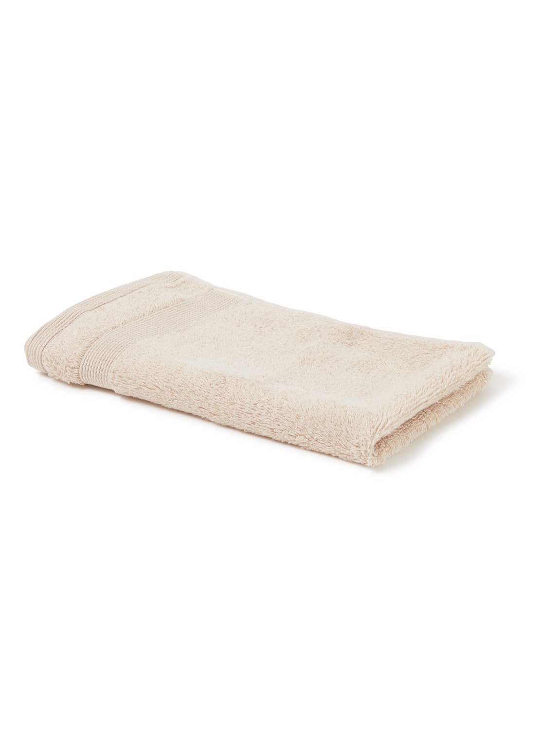 de Bijenkorf Home  Softness gastendoek - 600 gr/m2 - 30 x 50 cm - voorkant 2 beige