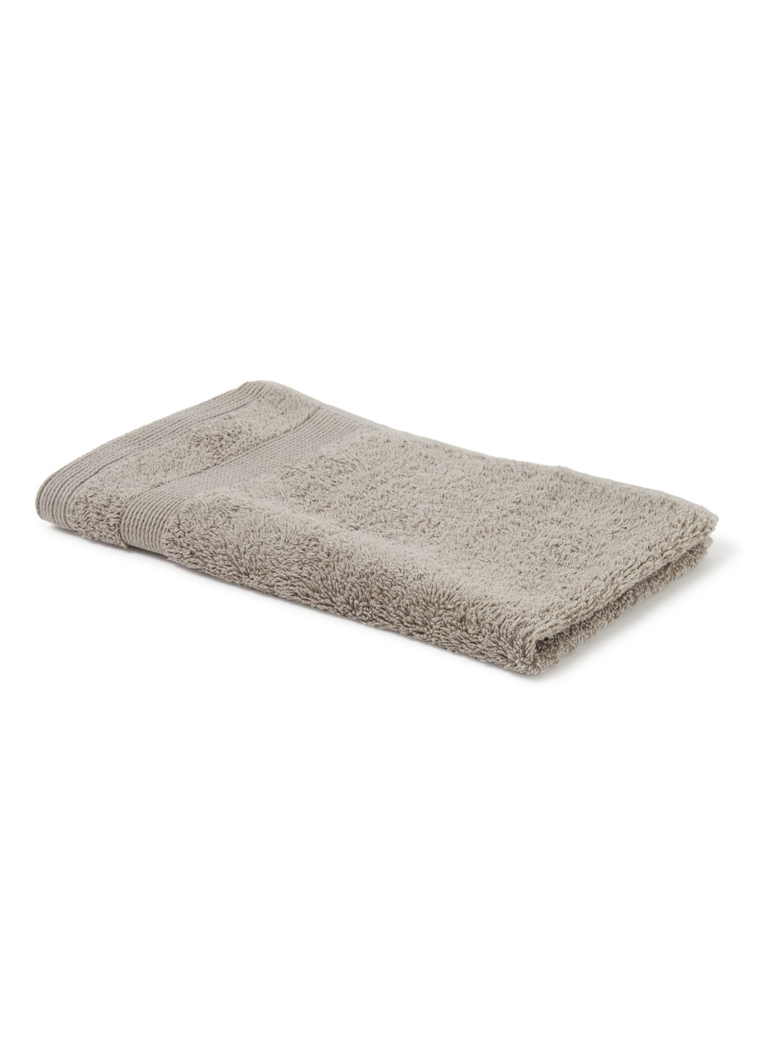 de Bijenkorf Home  Softness gastendoek - 600 gr/m2 - 30 x 50 cm - voorkant grijs