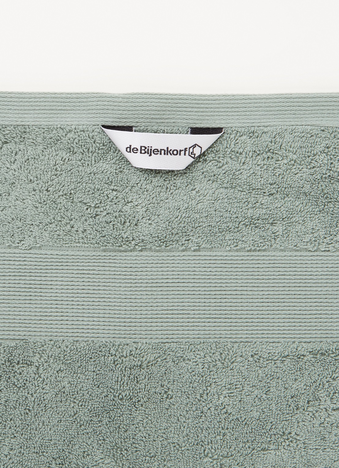 de Bijenkorf Home  Softness washand - 600 gr/m2 - 16 x 21 cm set van 2 - detail 3 zeegroen
