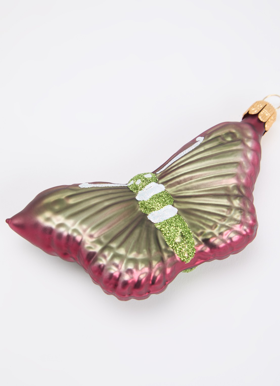 de Bijenkorf Home Vlinder kersthanger 11 cm - detail 3 groen