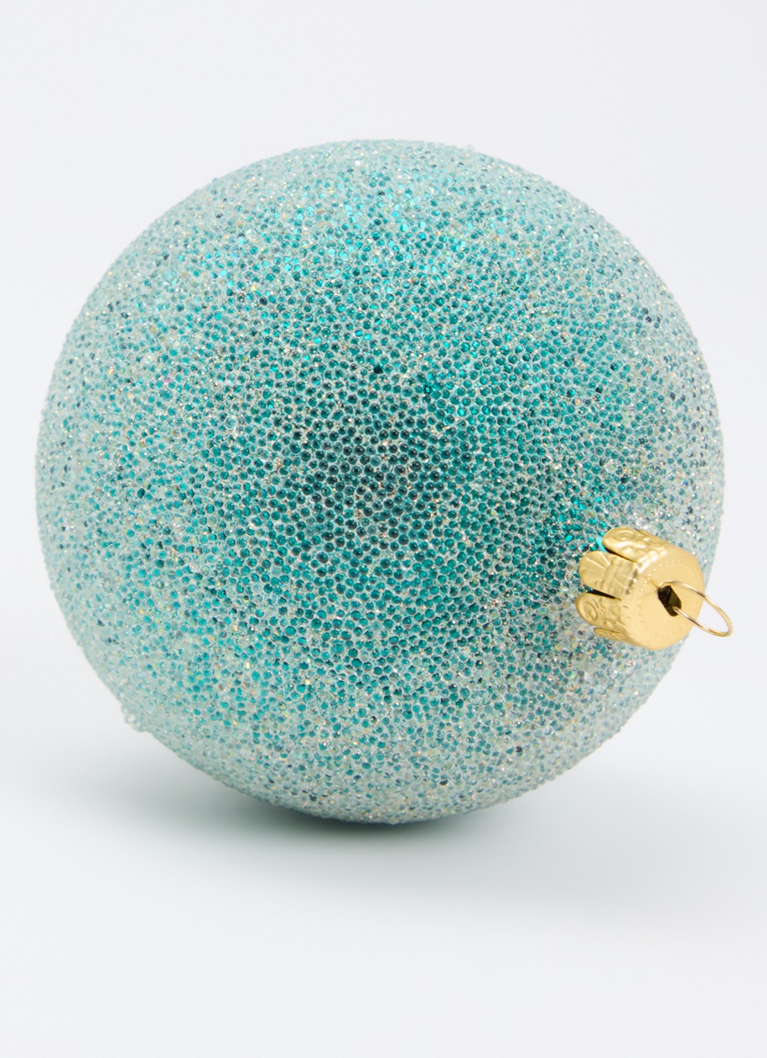 de Bijenkorf Home Vorst kerstbal 8 cm - detail turquoise