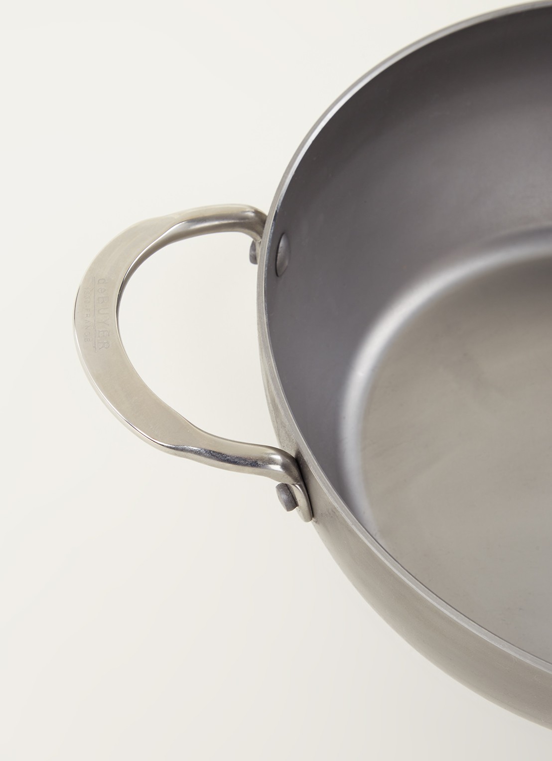 De Buyer Mineral B wokpan Ø24 cm - detail 3 zilver
