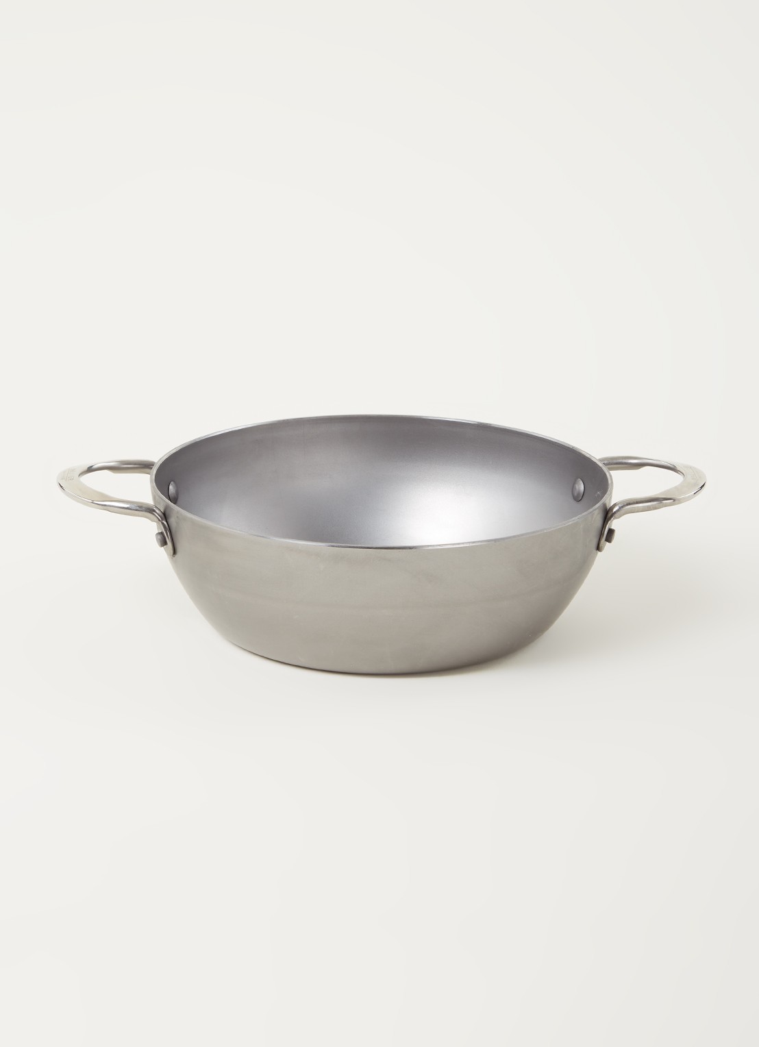 De Buyer Mineral B wokpan Ø24 cm - voorkant 2 zilver