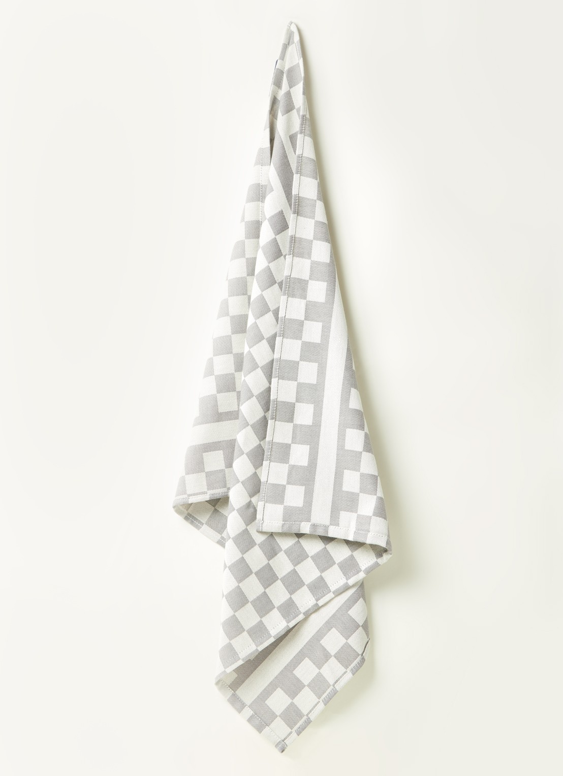 De Witte Lietaer Groom-a theedoek van katoen 70 x 65 cm - voorkant 3 grijs