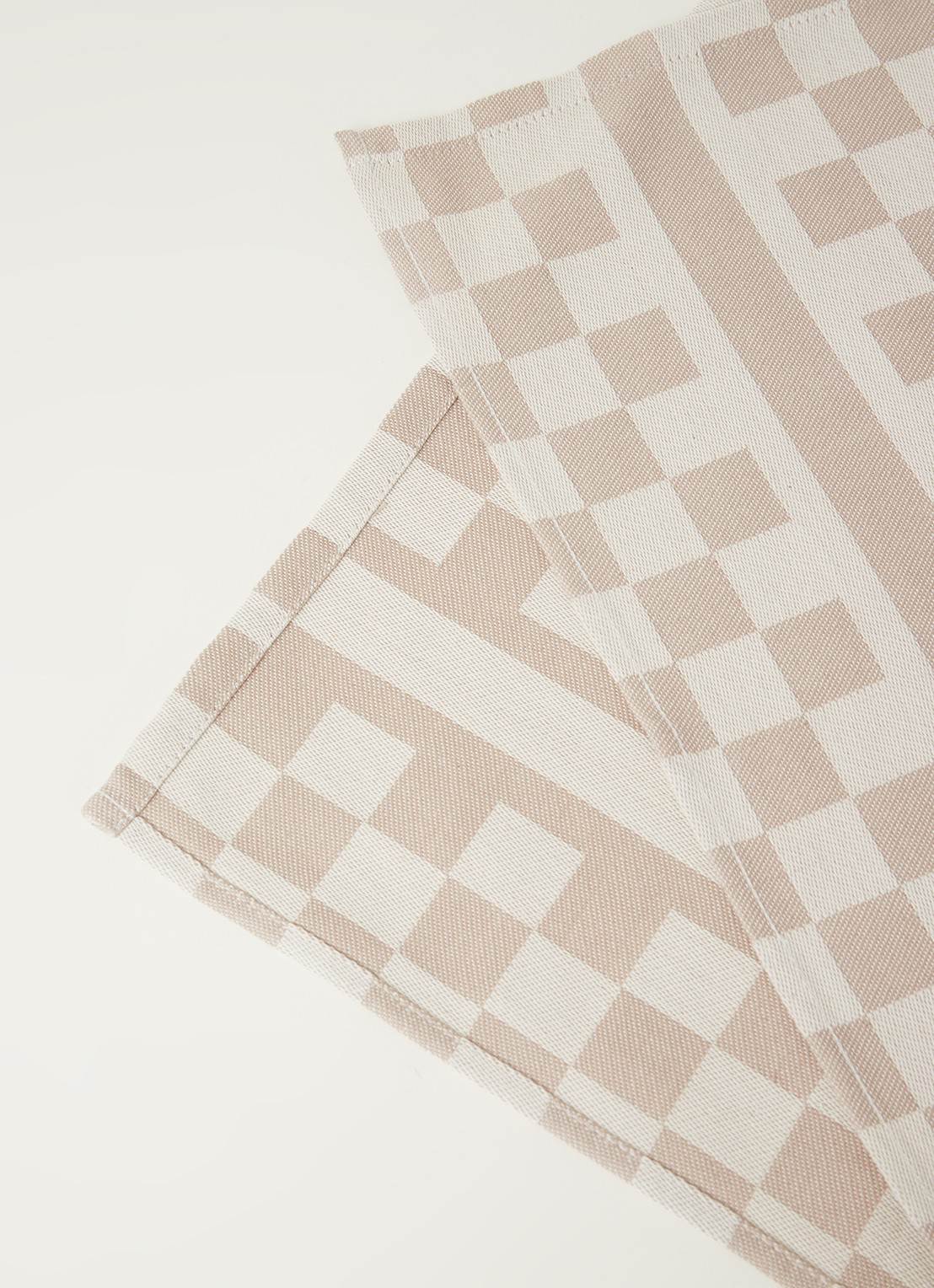 De Witte Lietaer Groom-a theedoek van katoen 70 x 65 cm - detail 3 beige