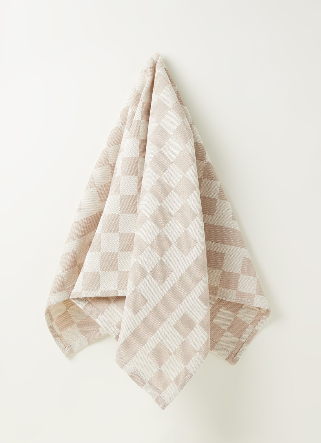 De Witte Lietaer Groom-a theedoek van katoen 70 x 65 cm - voorkant 2 beige