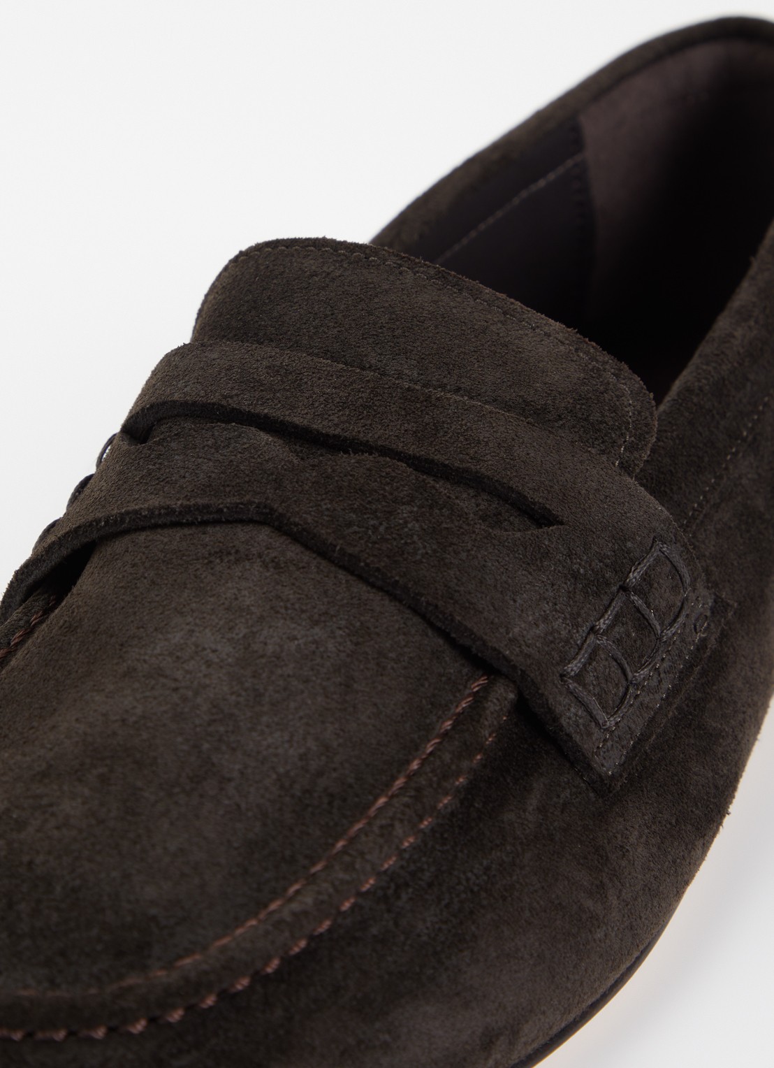 Dear Frances Balla loafer van suède - detail 4 donkerbruin